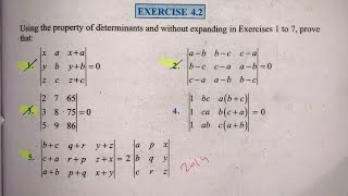 EX 42 Q1 TO Q8 SOLUTIONS OF DETERMINANTS NCERT CHAPTER 4 CLASS 12thPART1 [upl. by Kasper]