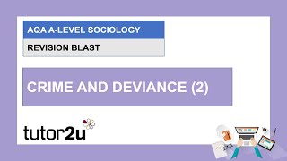 AQA ALevel Sociology Revision Blast  Crime amp Deviance 2  24 Mar 2021 [upl. by Rheingold93]