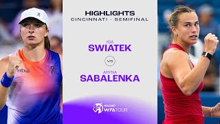 Iga Swiatek vs Aryna Sabalenka  2024 Cincinnati Semifinal  WTA Match Highlights [upl. by Taddeo]