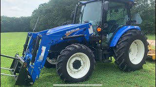 Feeding the Horses and Cows with New Holland Workmaster 75 [upl. by Eniliuqcaj]