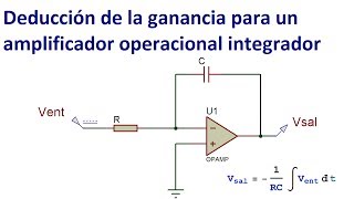 Deducción ganancia para amplificador operacional integrador ideal [upl. by Amethyst832]