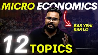 12 TOPICS 🔥 COMPLETE MICRO ECONOMICS Important Questions  CLASS 11 by GAURAV JAIN [upl. by Janifer]