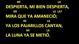 CANTOS PARA MISA  LAS MAÑANITAS A LA VIRGEN  LETRA Y ACORDES  DE GUADALUPE [upl. by Shina909]