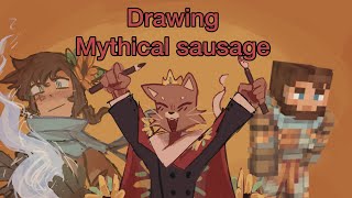 Drawing MYTHICAL SAUSAGE from his new hardcore world [upl. by Ylrebmyk]