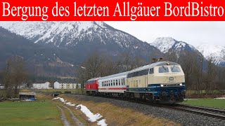 Doku Bergung des letzten Allgäu BordBistro aus Oberstdorf  218 446  Zügig20 [upl. by Igiul963]