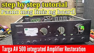 Targa AV 500 integrated amplifier ‼️full video restoration step by step tutorial [upl. by Korrie]