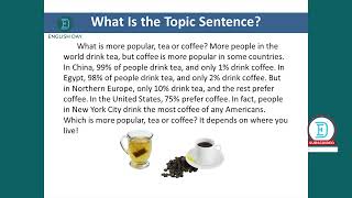 Topic Sentence  Identifying Topic Sentence in a Paragraph [upl. by Burkhart841]