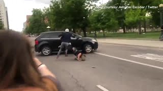 RAW Graphic video shows protester run over in Denver [upl. by Katusha518]