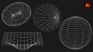 How to make 3D Wireframe graphics in Adobe Illustrator [upl. by Brittany]