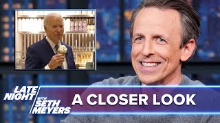 Fox News Melts Down After Biden Eats Ice Cream with Seth Talks Gaza Ceasefire A Closer Look [upl. by Honeywell]