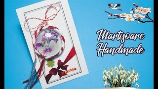 Martisoare Handmade Cum sa faci un martisor Martisor cu flori din piatra decorativa din sticla 7 [upl. by Ahtnammas]