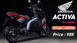 Honda ACTIVA EV Scooter New Model 2024  Range 300KM  Launch date and price [upl. by Mehalek]