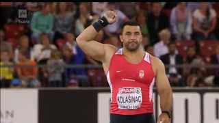 Men´s Shot Put Final European Championships Zürich Switzerland 1282014 [upl. by Ennyrb76]