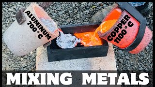 Mixing Molten Metals Together  Cast Iron Casting  Copper  Bronze  ASMR Metal Melting  BigStackD [upl. by Annovad847]