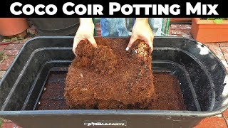 Coconut Coir Potting Mix Recipe  Coco Coir Compost Perlite or Vermiculite [upl. by Lednyk]