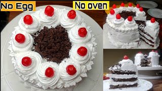 बिना बिगड़े कुकर मे बेकरी जैसा बर्थडे केक बिना अंडाबिना ओवन Black Forest cake  Eggless Cake Recipe [upl. by Niamrej]