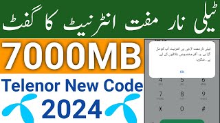 Telenor Free 7GB Internet New Code 2024Telenor Free InternetTelenor Free Internet 2024 [upl. by Kra]