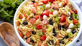 How to Make Italian Orzo Pasta Salad [upl. by Yenahs]