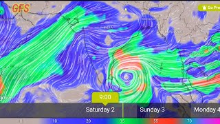 Cyclone animation GFS with Ecmwf [upl. by Brunhilde68]