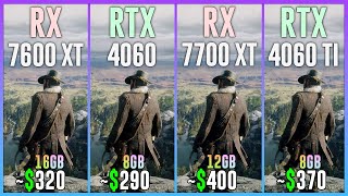 RX 7600 XT vs RTX 4060 vs RX 7700 XT vs RTX 4060 TI  Test in 25 Games [upl. by Nesyaj]