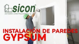 Instalación de paredes interiores de gypsum [upl. by Novart]