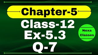 Class 12 Ex 53 Q7 Math  Differentiability  Q7 Ex 53 Class 12 Math  Ex 53 Q7 Class 12 Math [upl. by Assened626]