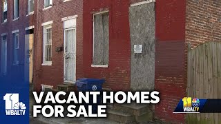 Baltimore City to sell vacant houses for 1 [upl. by Valli]