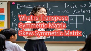 What is Transpose  Symmetric Matrix  Skew Symmetric Matrix [upl. by Omrelliug101]