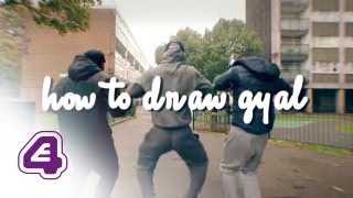 Youngers  How to Draw Gyal Exclusive Mandem on the Wall video  E4 [upl. by Deelaw]