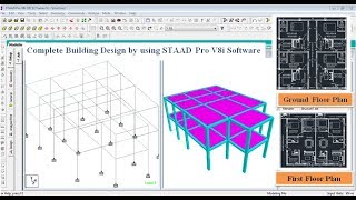 Building Design G1 In STAAD Pro V8i Software [upl. by Ritz]