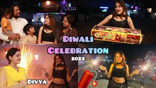 Biggest Diwali Celebration of Bindass Kavya with Divya😍 Best Fireworks Pathake Diwali Vlogs 2023 [upl. by Eirellav338]