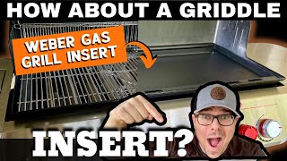 New Weber Griddle Insert  Turn Your Weber Genesis Gas Grill Into a GRIDDLE [upl. by Ellehc791]