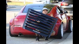 INSTALLING 350Z REAR WINDOW LOUVERS [upl. by Anaert]