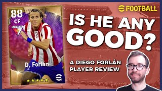 Legendary DIEGO FORLÁN  eFootball 2022 Player Review [upl. by Enoek]