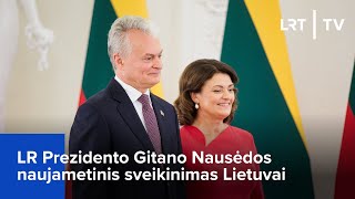 LR Prezidento Gitano Nausėdos naujametinis sveikinimas Lietuvai  20231231 [upl. by Asatan]