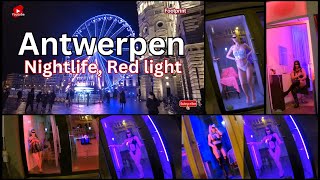 Antwerpen night life city tour Red light districtuncut 2024 Belgium [upl. by Ylagam]