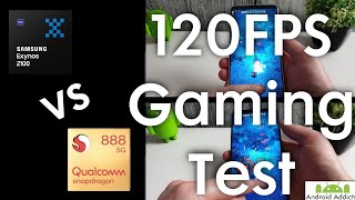 Exynos 2100 vs Snapdragon 888 120FPS120Hz Gaming Test Galaxy S21 [upl. by Ferree]