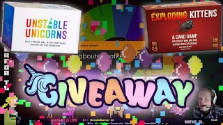 Exploding Kittens amp Unstable Unicorns Giveaway [upl. by Hill933]