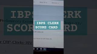 IBPS CLERK SCORE CARD 2024 [upl. by Butte]