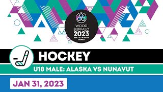 2023 AWG U18 Male Hockey 🏒 Alaska v Nunavut Jan 31 2023 [upl. by Kwon]