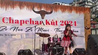 Esther Hnamte perform German rallian  Chapchar kutLunglei 2024 [upl. by Shamma]