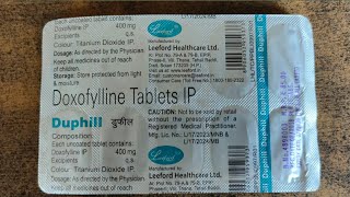 Doxofylline 400mg tablets  Duphill tablets review in hindi [upl. by Airretal]