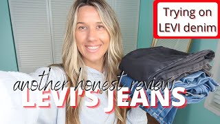 LEVIS JEANS HAUL 94 Baggy Modern Bootcut 80s Mom Jeans  try on 2024 [upl. by Risteau365]