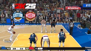 NBA 2K25  East All Stars Vs West All Stars I Full Gameplay I Hall Of Fame Difficulty PS5 [upl. by Sdlonyer]