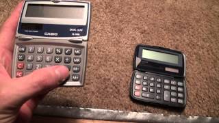 Canon LS555H vs Casio SL100L calculator [upl. by Hairu]