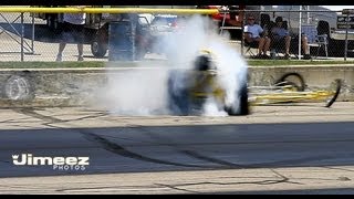 INSANE CRASH NITRO DRAGSTER MELTDOWN DRAGS BYRON DRAGWAY [upl. by Orsino]