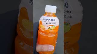 Excited to try an ORANGE flavoured drink Subscribe to find out what an ORANGE mogu mogu taste like [upl. by Amias]