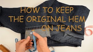 👖 Shorten Jeans by Hand amp Keep the Original Hem Easy way to take up jeans without a sewing machine [upl. by Haneehs448]