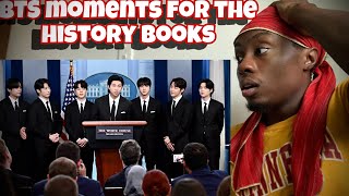 REACTING TO BTS MOMENTS FOR THE HISTORY BOOKS [upl. by Enrobialc375]