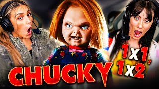 CHUCKY Season 1 Episodes 1 amp 2 REACTION Chucky TV Series  Premiere  Review [upl. by Merari]